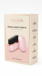 Le coffret de la brosse lissante sans fil VELVIA